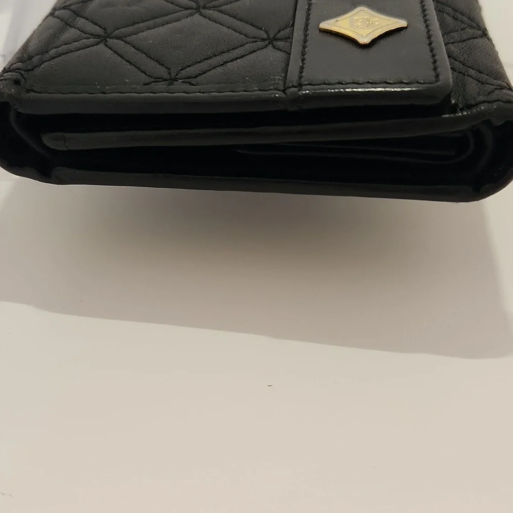 MCM Trifold Quilted Black Leather Wallet - Picture 11 of 11